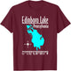 Modern Edinboro Lake - Pennsylvania T-Shirt - T-Shirt | Maroon