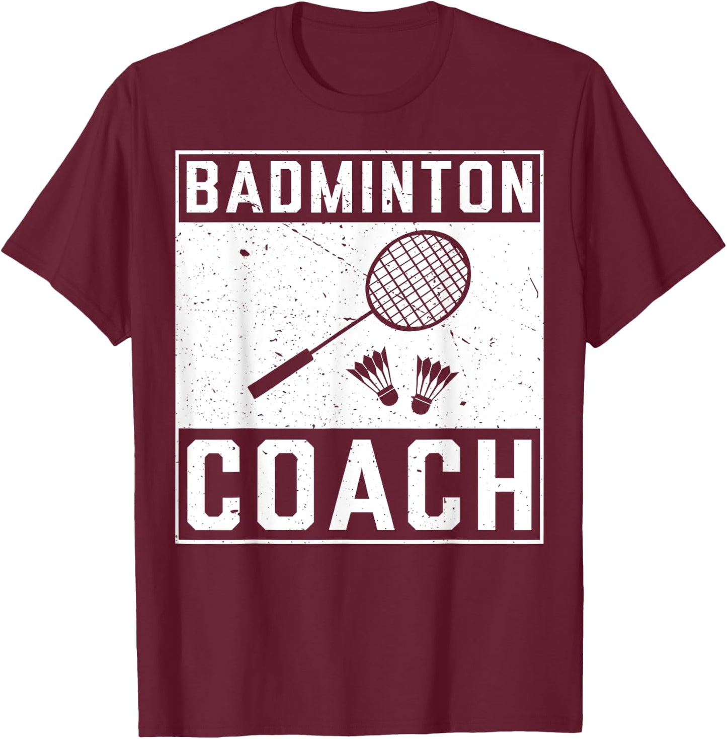 Funny Christmas Gift For Sports Amateur Badminton Coach T-Shirt - T-Shirt | Maroon
