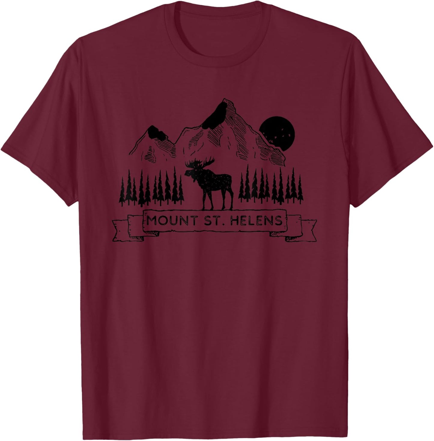 Mount St Helens | Cool Mount St Helens Mountain Volcano Gift T-Shirt - T-Shirt | Maroon