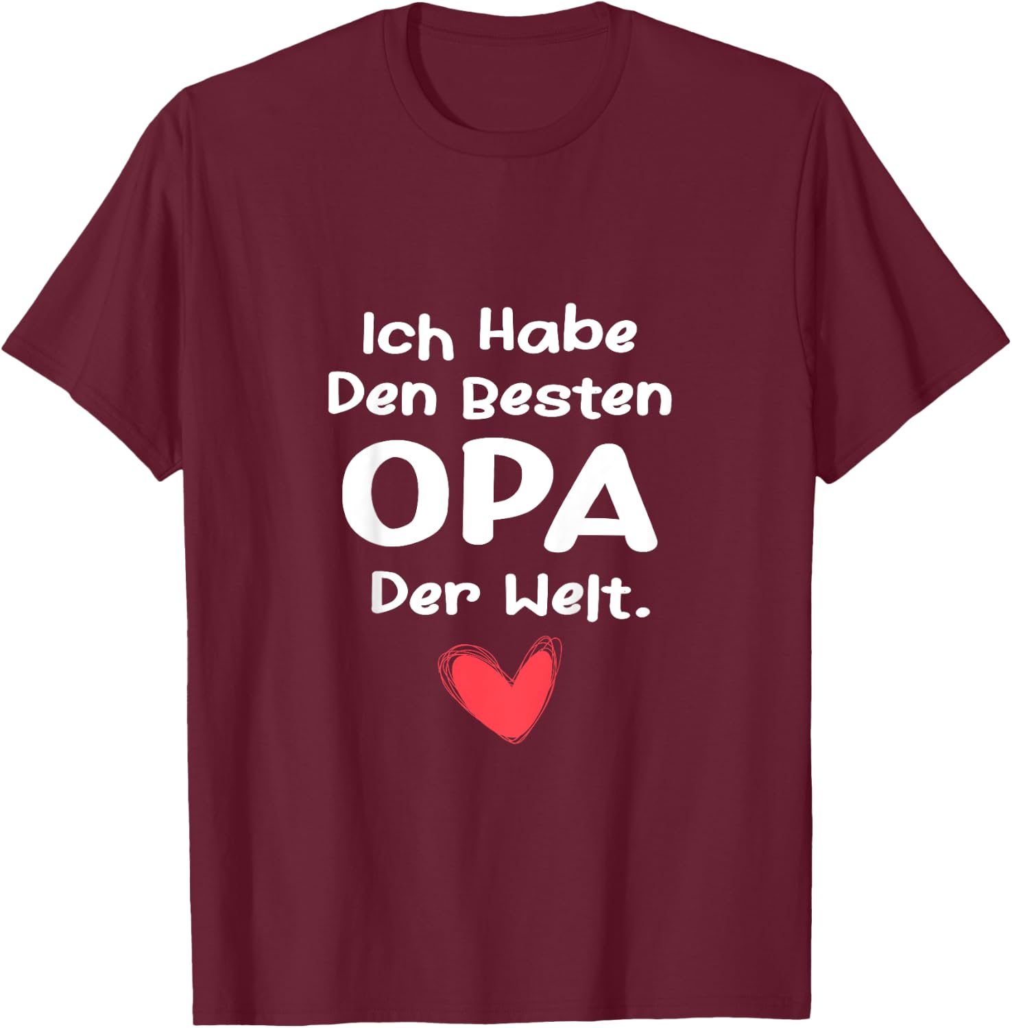 Ich habe den besten Opa der Welt Kinder Mädchen & Junge T-Shirt - T-Shirt | Maroon