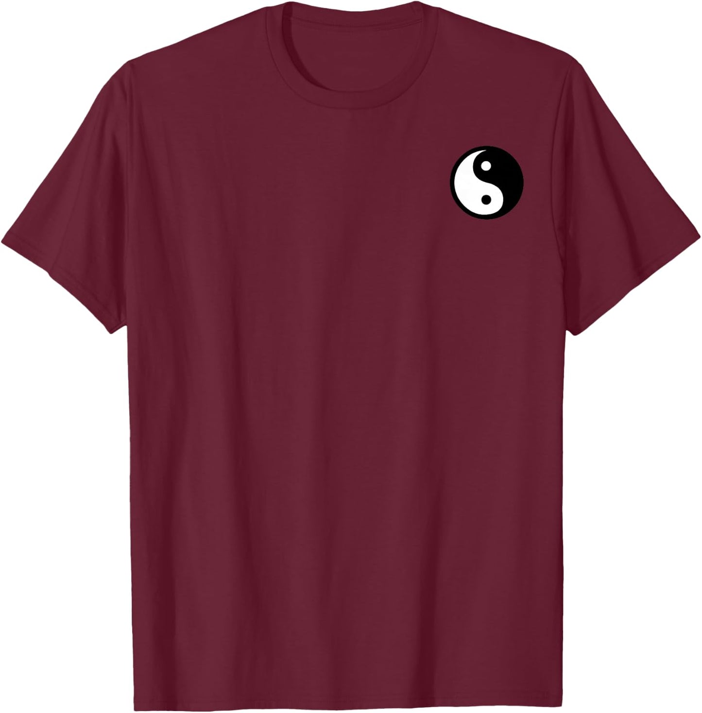 Yin-Yang-Symbol – Kleingedrucktes T-Shirt - T-Shirt | Maroon