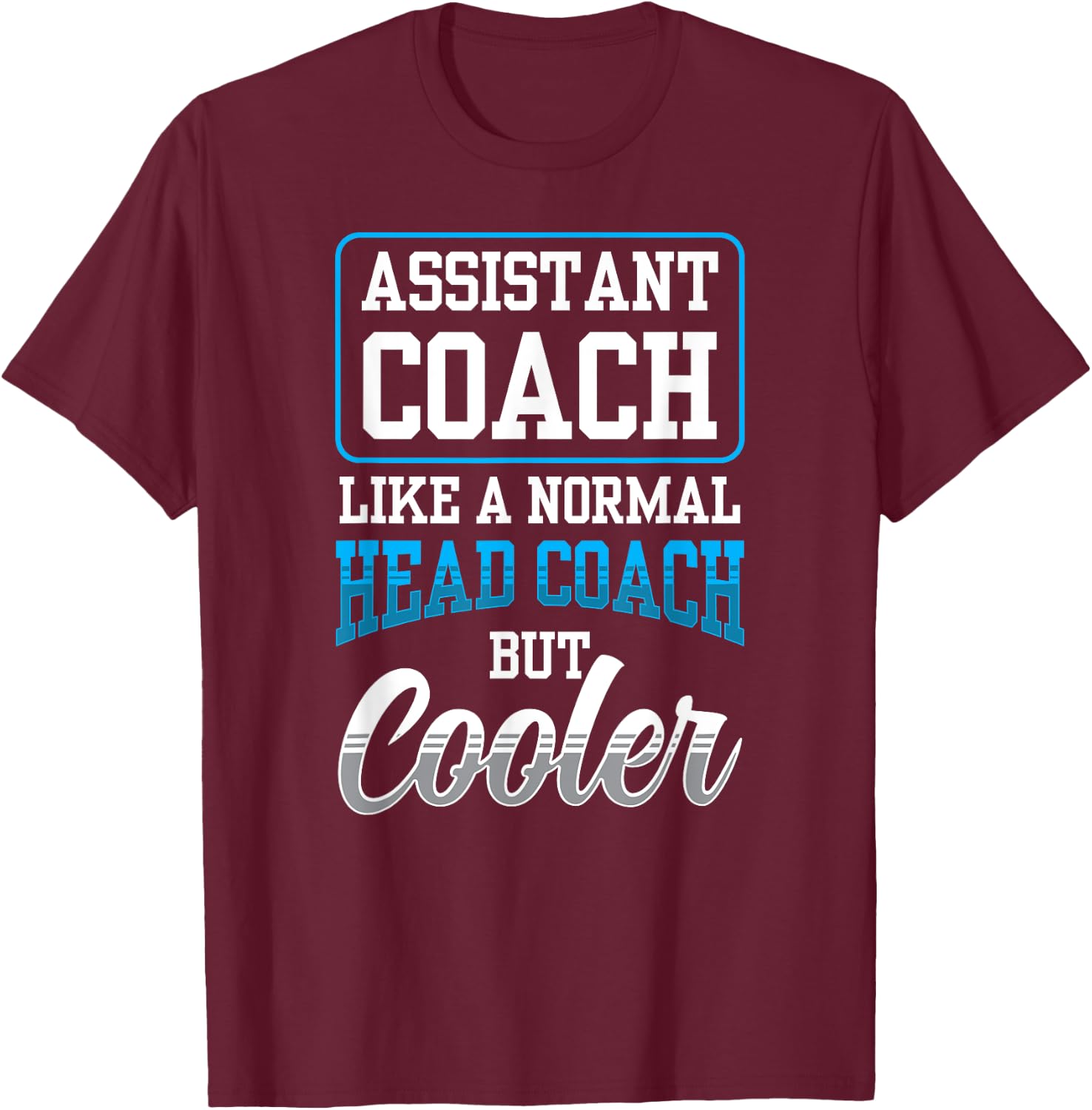 Assistant Coach Like A Normal Head Coach But Coaching T-Shirt - T-Shirt | Maroon