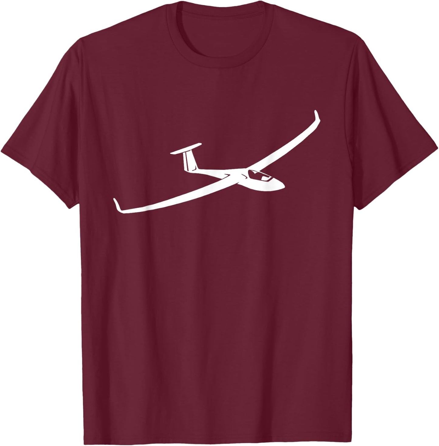 with German Text "Segelflugpilot", black T-Shirt - T-Shirt | Maroon