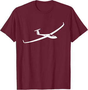 with German Text "Segelflugpilot", black T-Shirt - T-Shirt | Maroon
