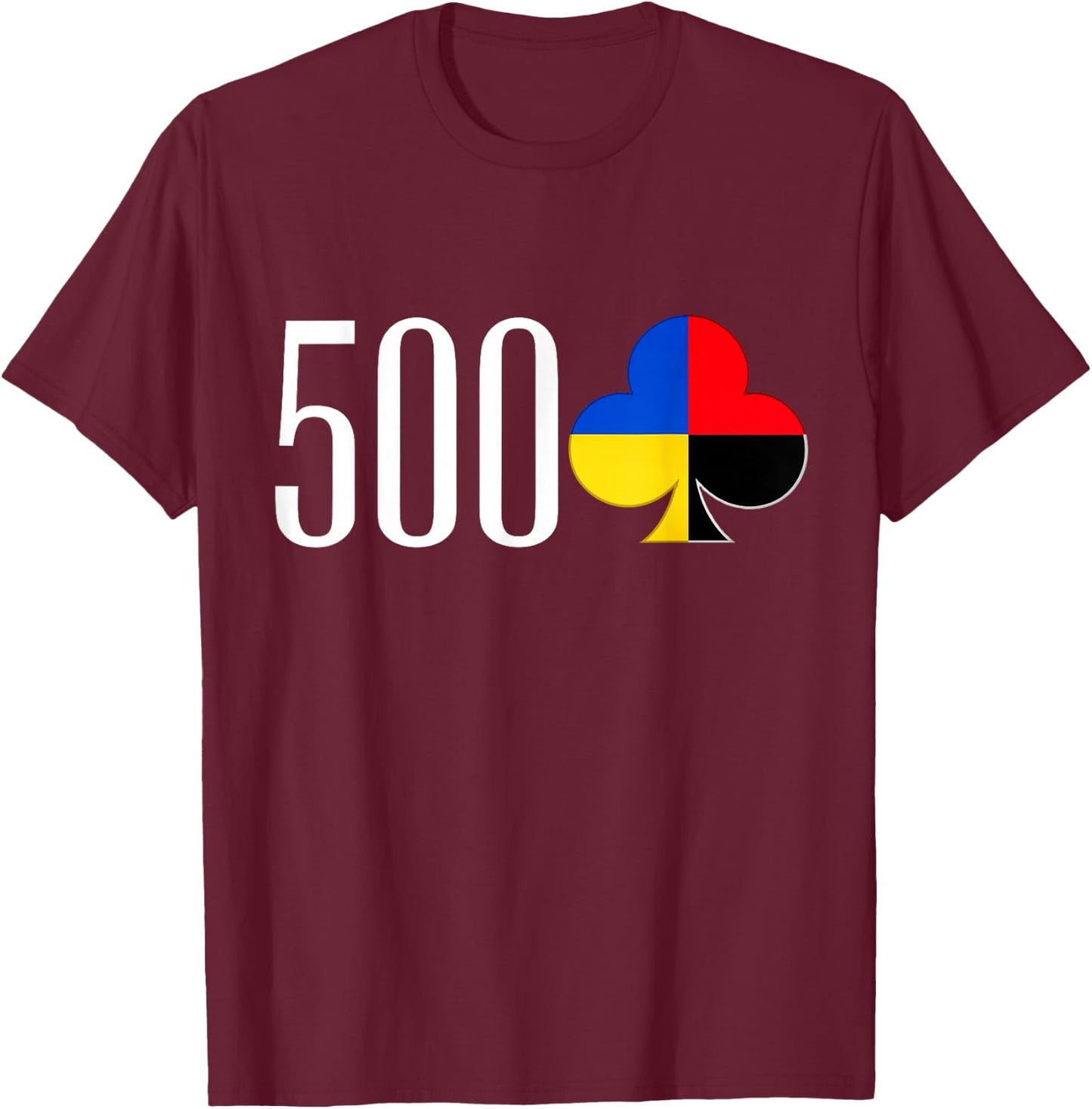 500 Club Design T-Shirt - T-Shirt | Maroon