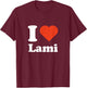 Ich Liebe Lami Rotes Herz Geschenkidee T-Shirt - T-Shirt | Maroon
