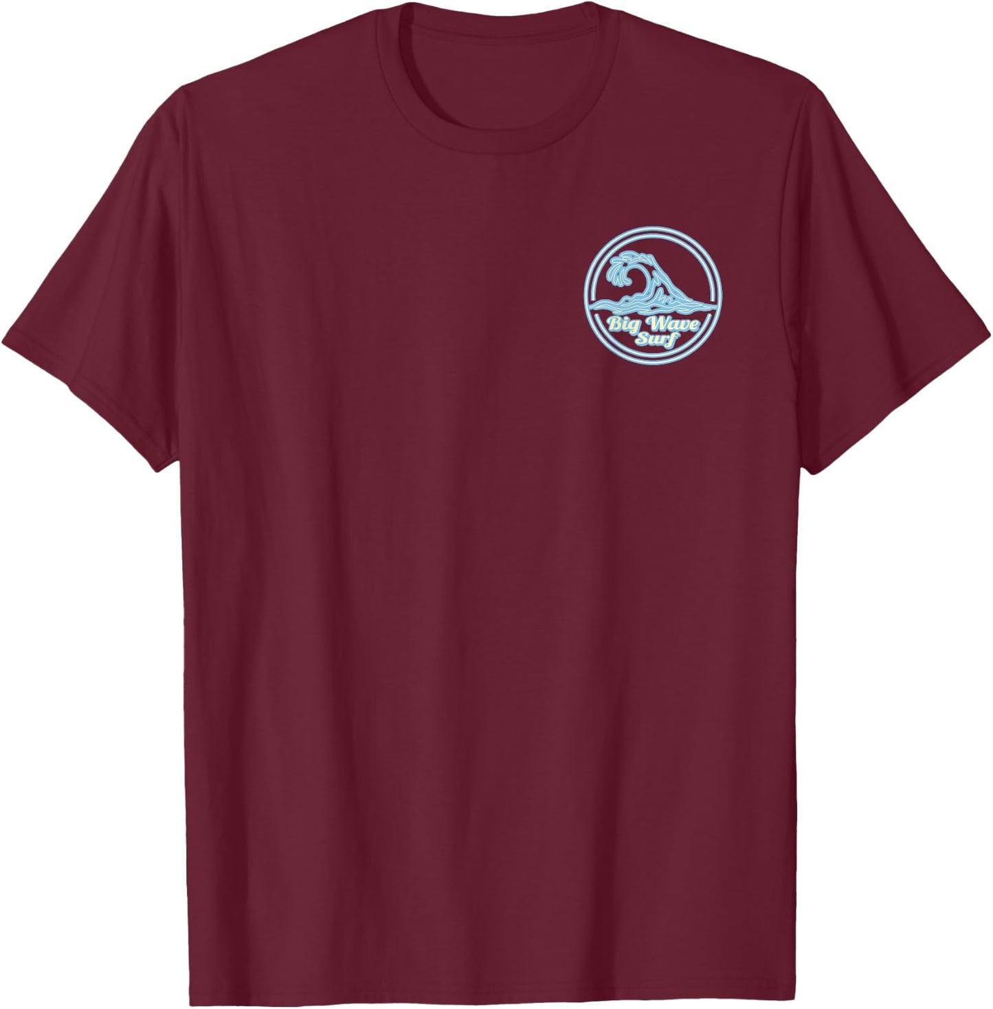 Kirra Beach, Queensland, Big Wave Surf graphic T-Shirt - T-Shirt | Maroon