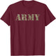 Kids US Army Camo for Boys, Girls, Sons, and Daughters T-Shirt - T-Shirt | Maroon