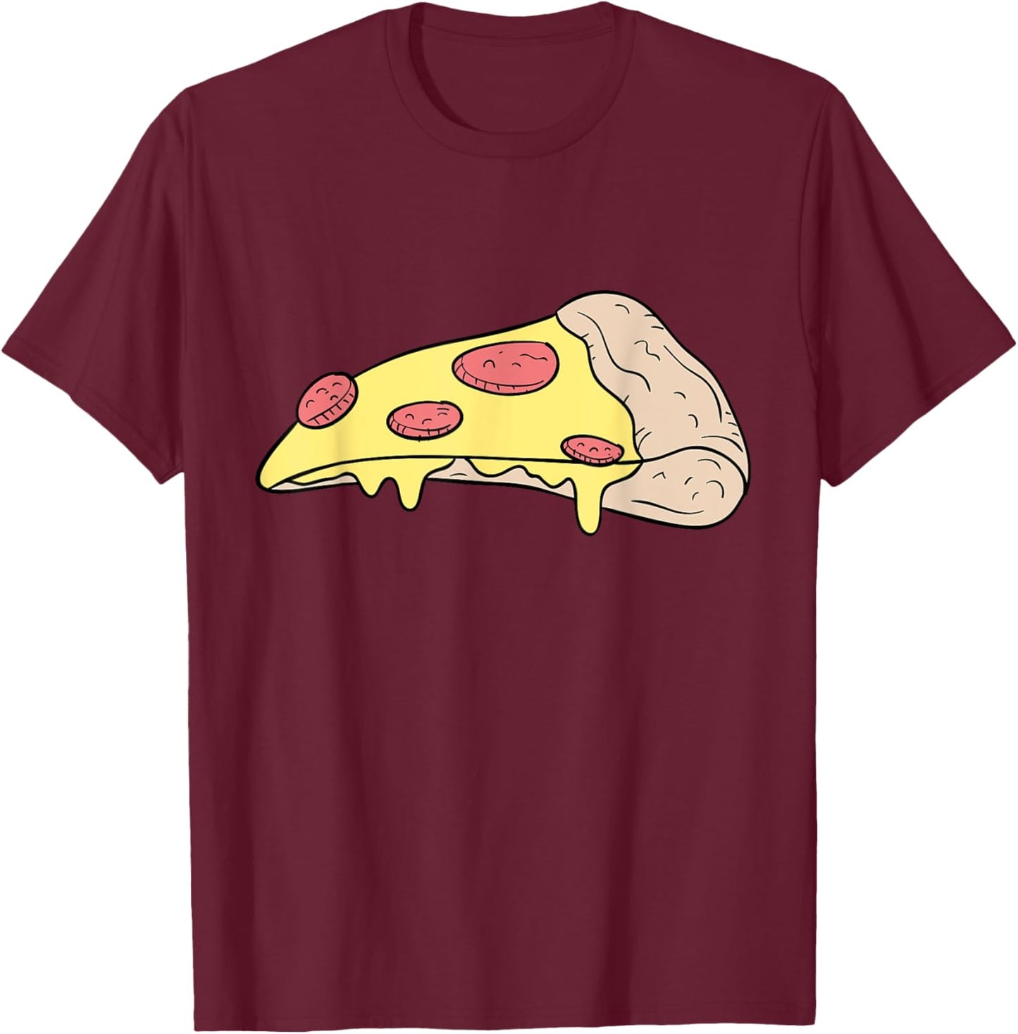 Matching Dad Son Mom Daughter Pizza Slice Shirt Smalls T-Shirt - T-Shirt | Maroon