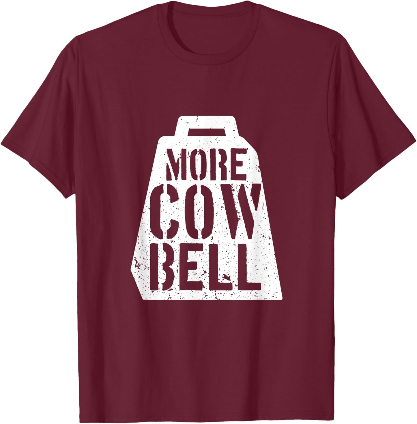 Cow Bell More Cowbell Vintage Funny Drummer Cowbell Funny T-Shirt - T-Shirt | Maroon