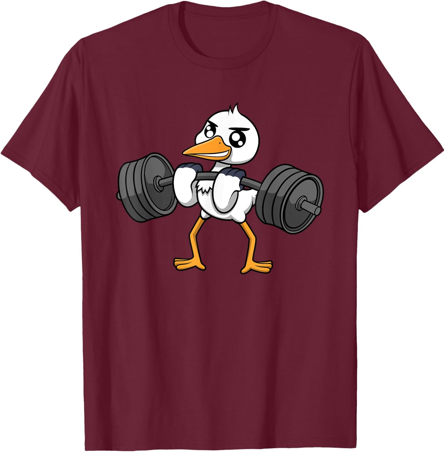 Haltérophilie Cigogne Bodybuilder Gymnastique Entraînement T-Shirt - T-Shirt | Maroon