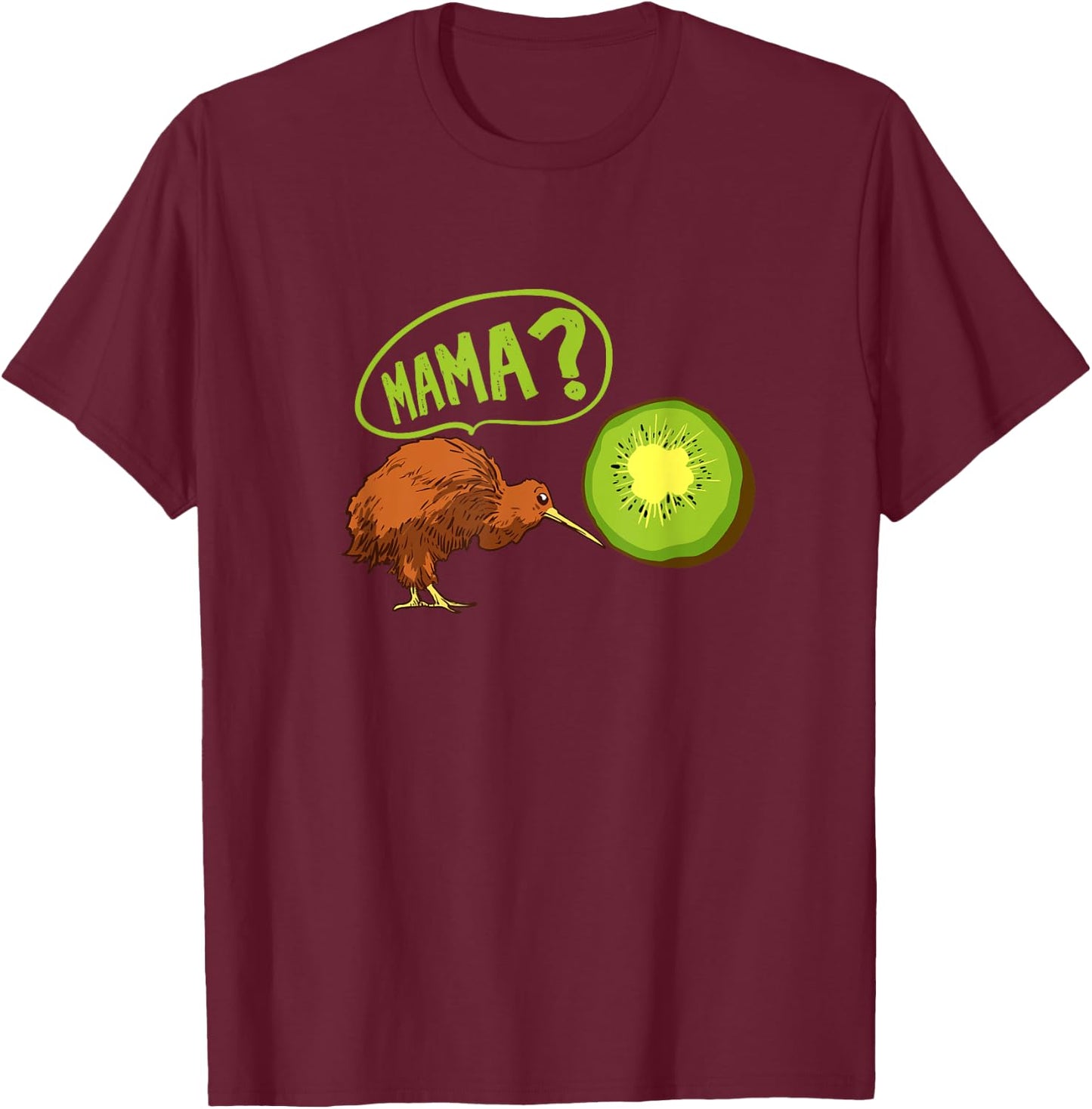 Kiwi meets Kiwifruit Gift A New Zealand Kiwi T-Shirt - T-Shirt | Maroon