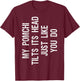 My Pomchi Dog Tilts Its Head Funny Chiranian T-Shirt - T-Shirt | Maroon