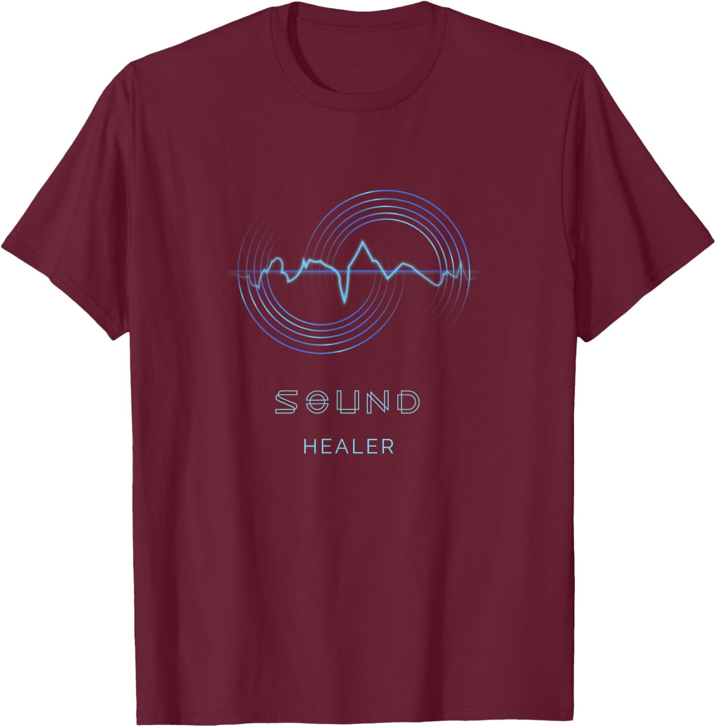 Sound Healer Relaxation Healing T-Shirt - T-Shirt | Maroon