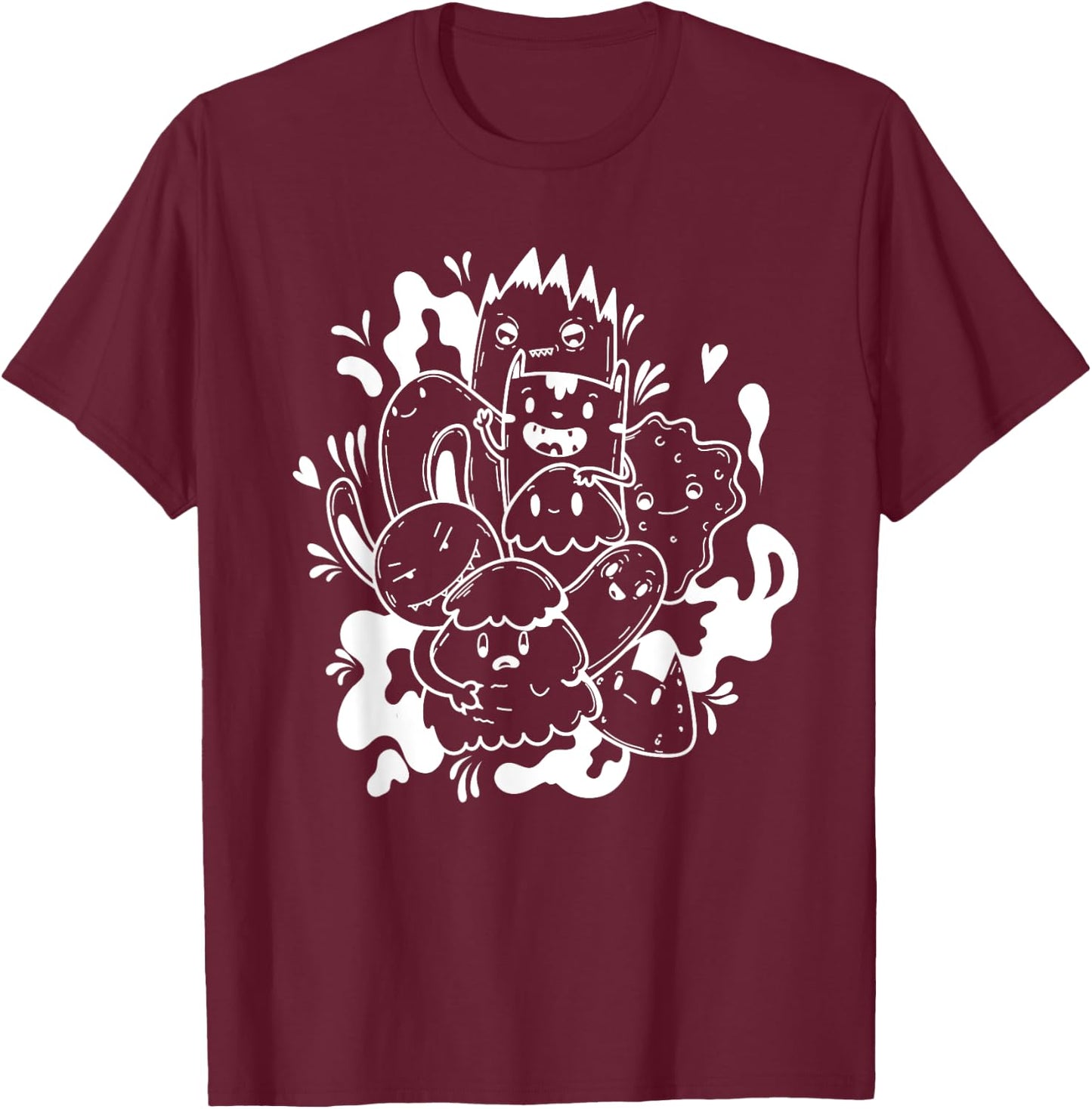 Graffiti Street Art Style T-Shirt - T-Shirt | Maroon