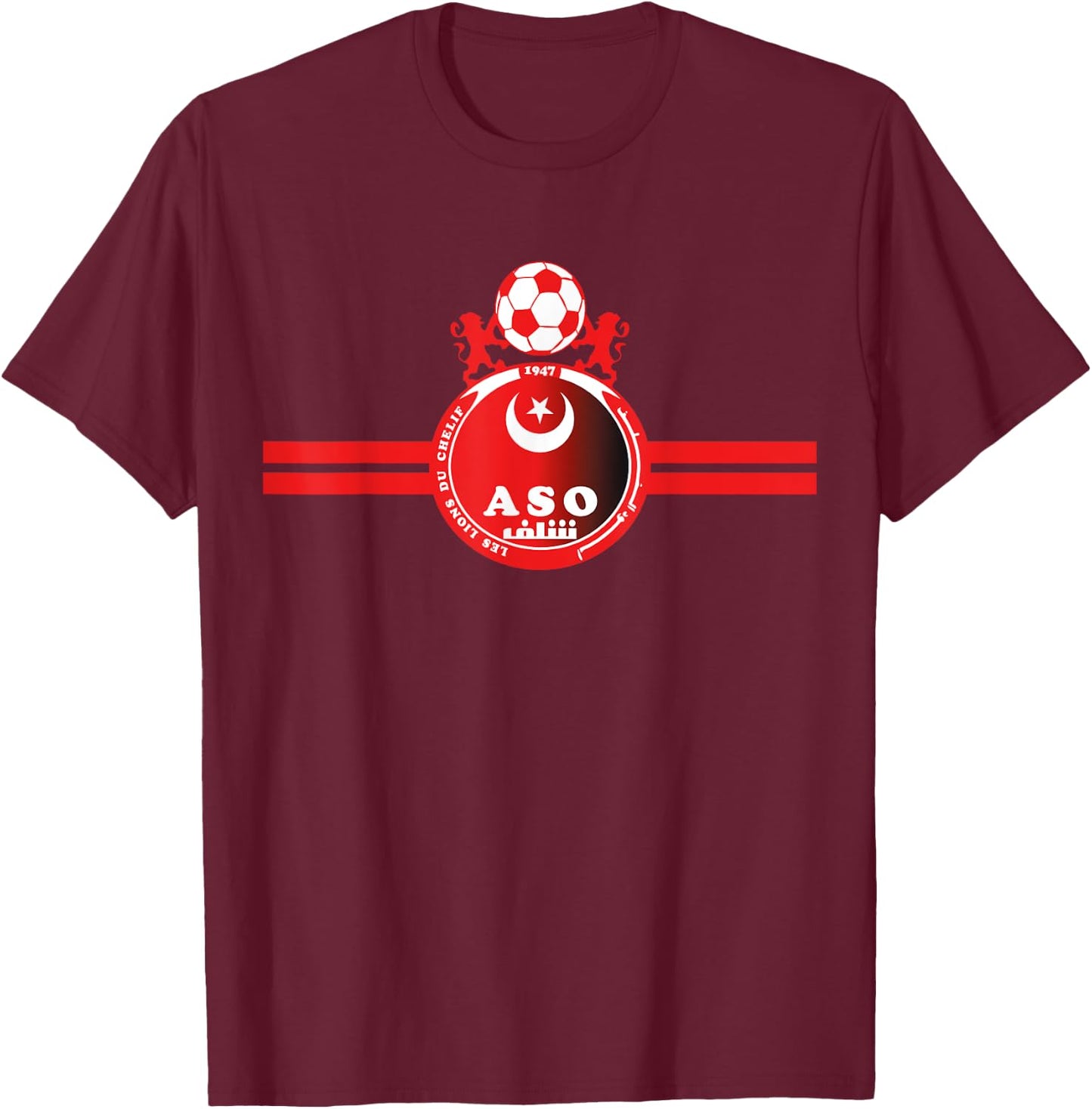 Aso Chlef 1947 Al-asnam Jawarih 02 Algeria Cheb Azzedine T-Shirt - T-Shirt | Maroon