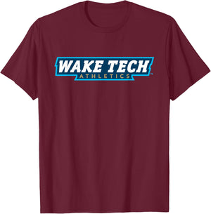 Wake Tech Eagles Type Logo Wake Tech Community College T-Shirt - T-Shirt | Maroon