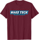 Wake Tech Eagles Type Logo Wake Tech Community College T-Shirt - T-Shirt | Maroon