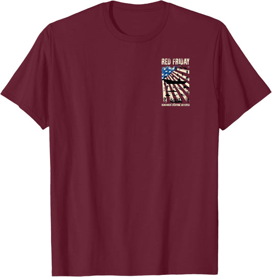 Red Friday Remember Everyone Deployed Military Dad Men Women T-Shirt - T-Shirt | Maroon