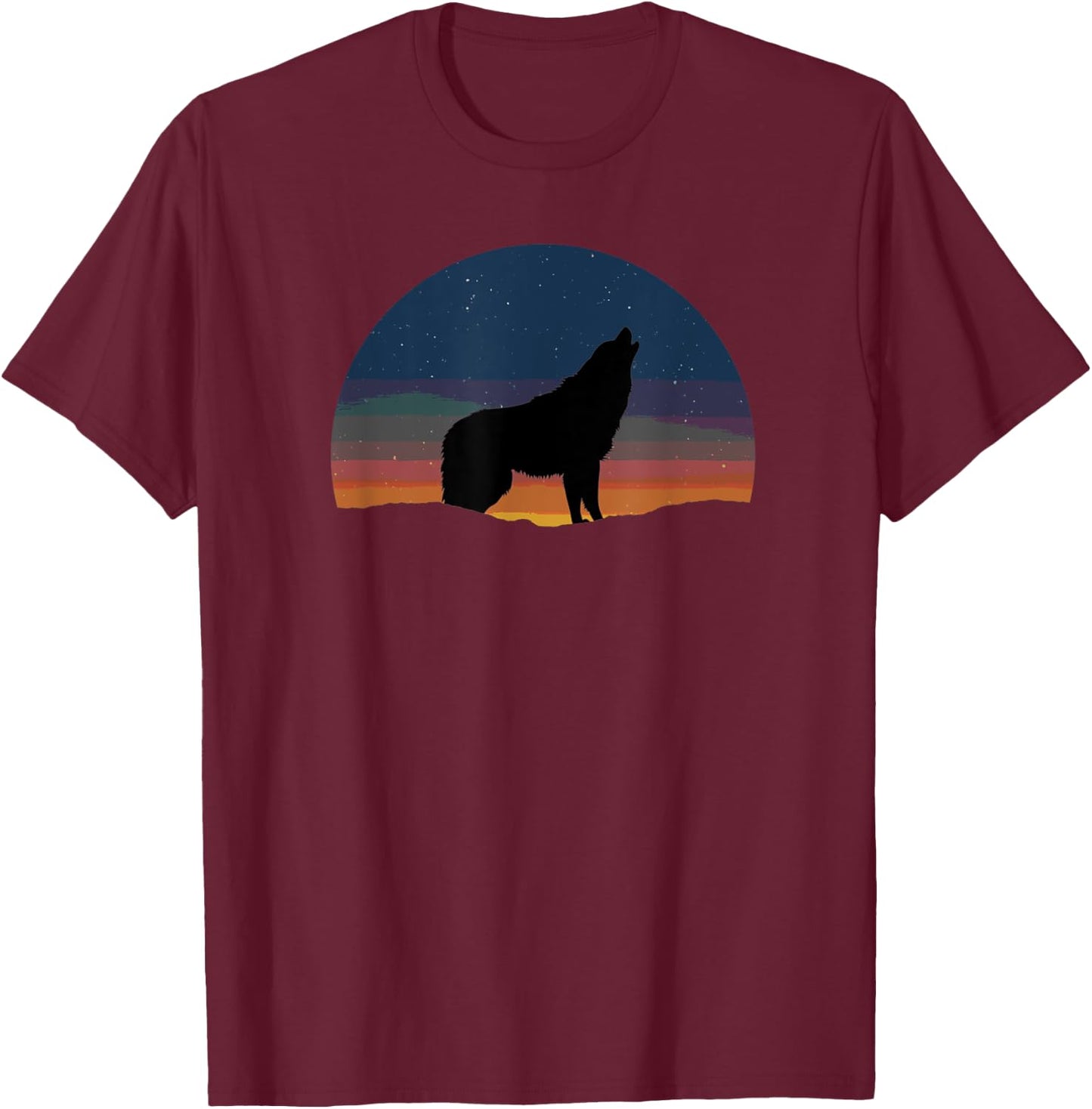 Wolf Spirit Animal Sacred Shaman Native American Clan Gift 2 T-Shirt - T-Shirt | Maroon