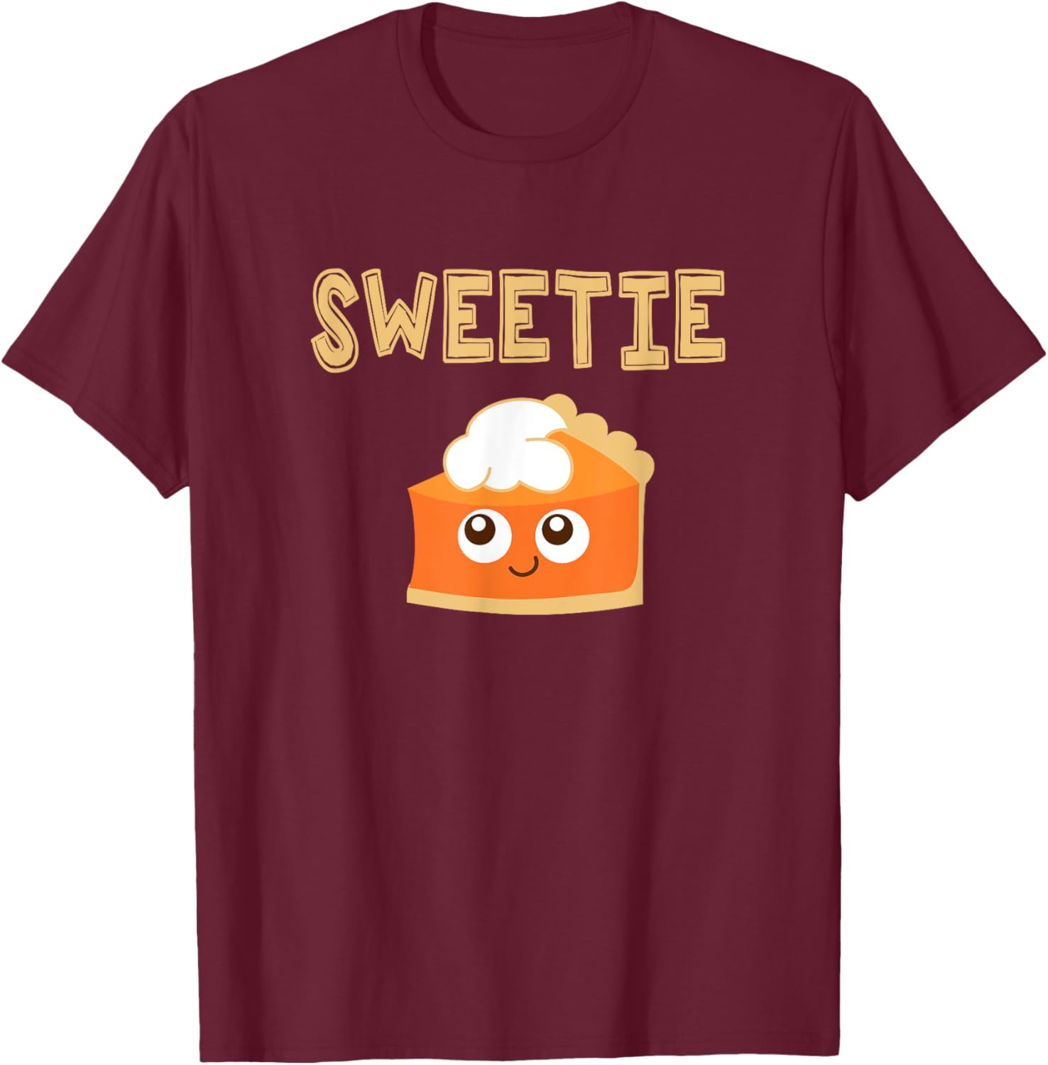 Thanksgiving Sweetie Pie Girls T-Shirt - T-Shirt | Maroon