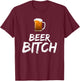 Beer Bitch Fantasy Football Loser Funny Shirt T-Shirt - T-Shirt | Maroon