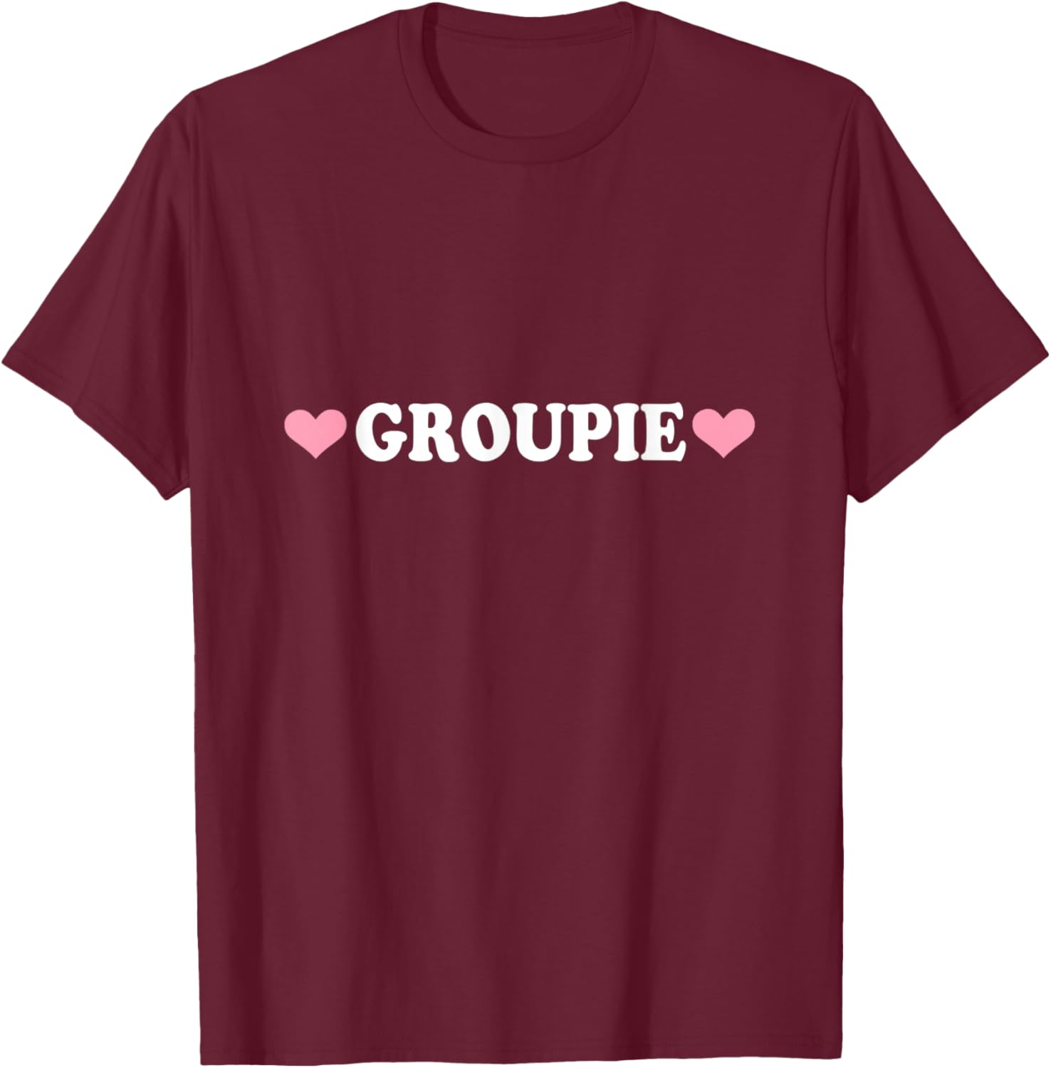 Love Heart Groupie Band Shirt T-Shirt - T-Shirt | Maroon
