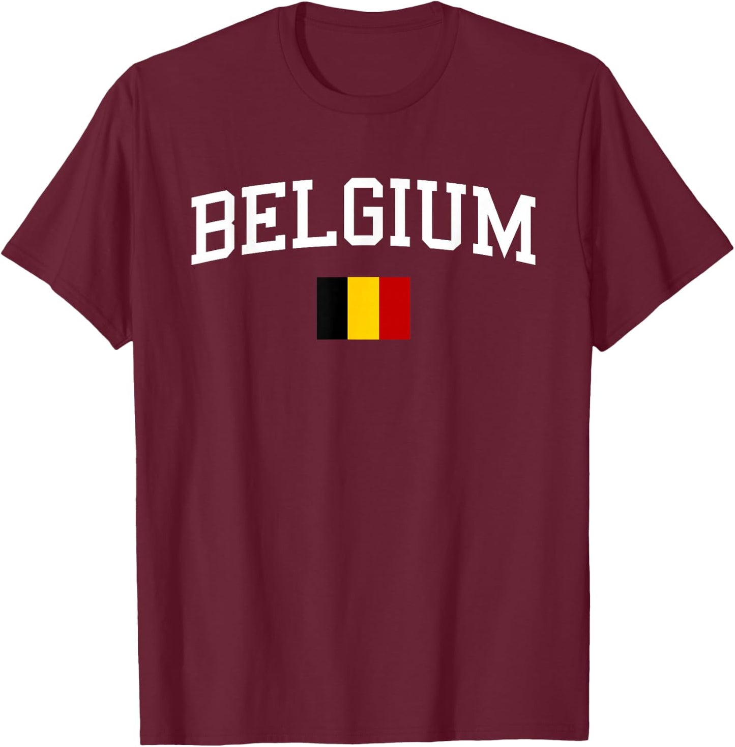 Drapeau Belge Hommes Femmes Enfants Belgique T-Shirt - T-Shirt | Maroon