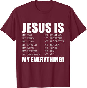 Jesus Is My Everything Jesus T-Shirt - T-Shirt | Maroon