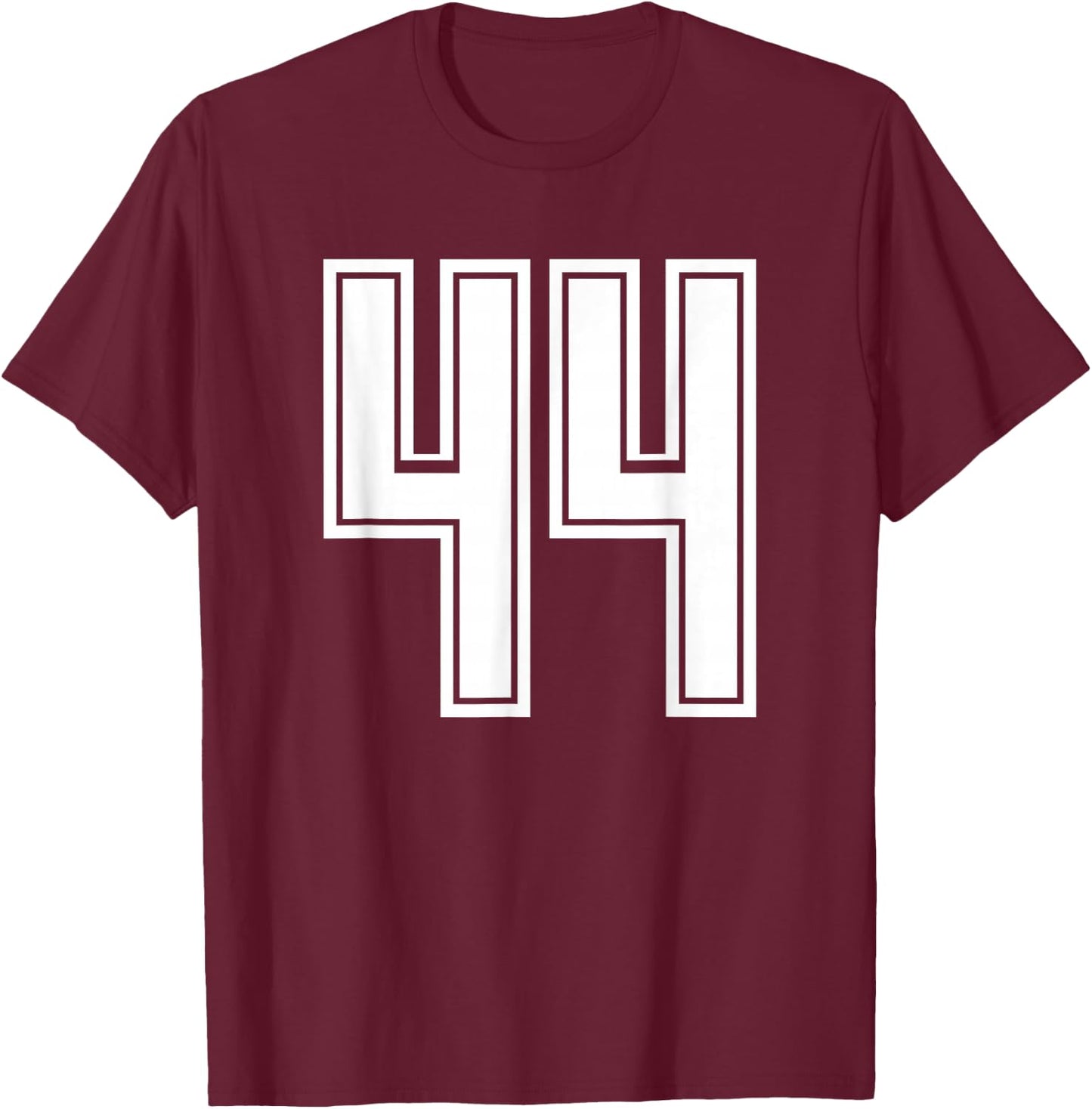 Trikot #44 Weiß Sport Team Trikot Nummer 44 T-Shirt - T-Shirt | Maroon