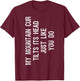 My Mountain Cur Dog Tilts Its Head Funny Men Women Girls Kids T-Shirt - T-Shirt | Maroon