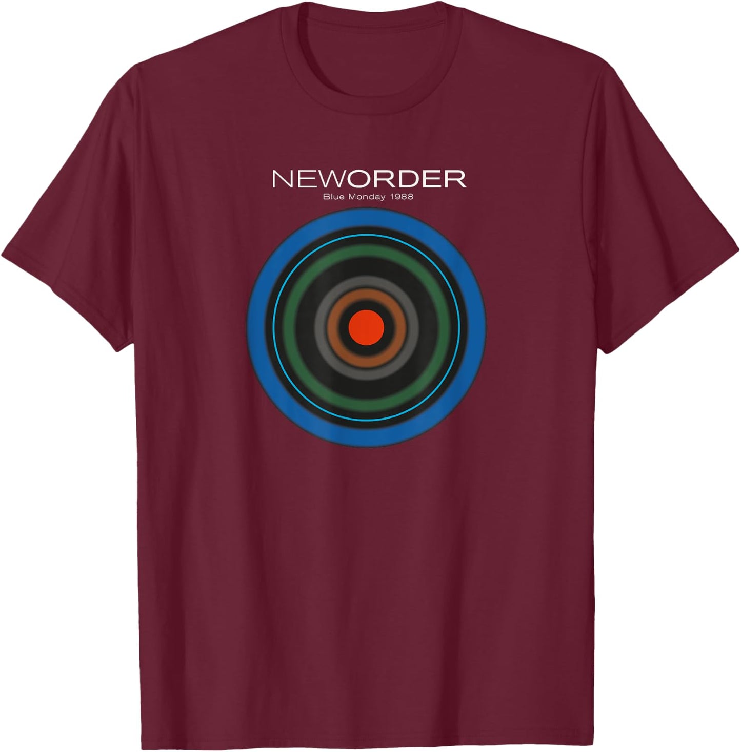 New Order Blue Monday 88 T-Shirt - T-Shirt | Maroon