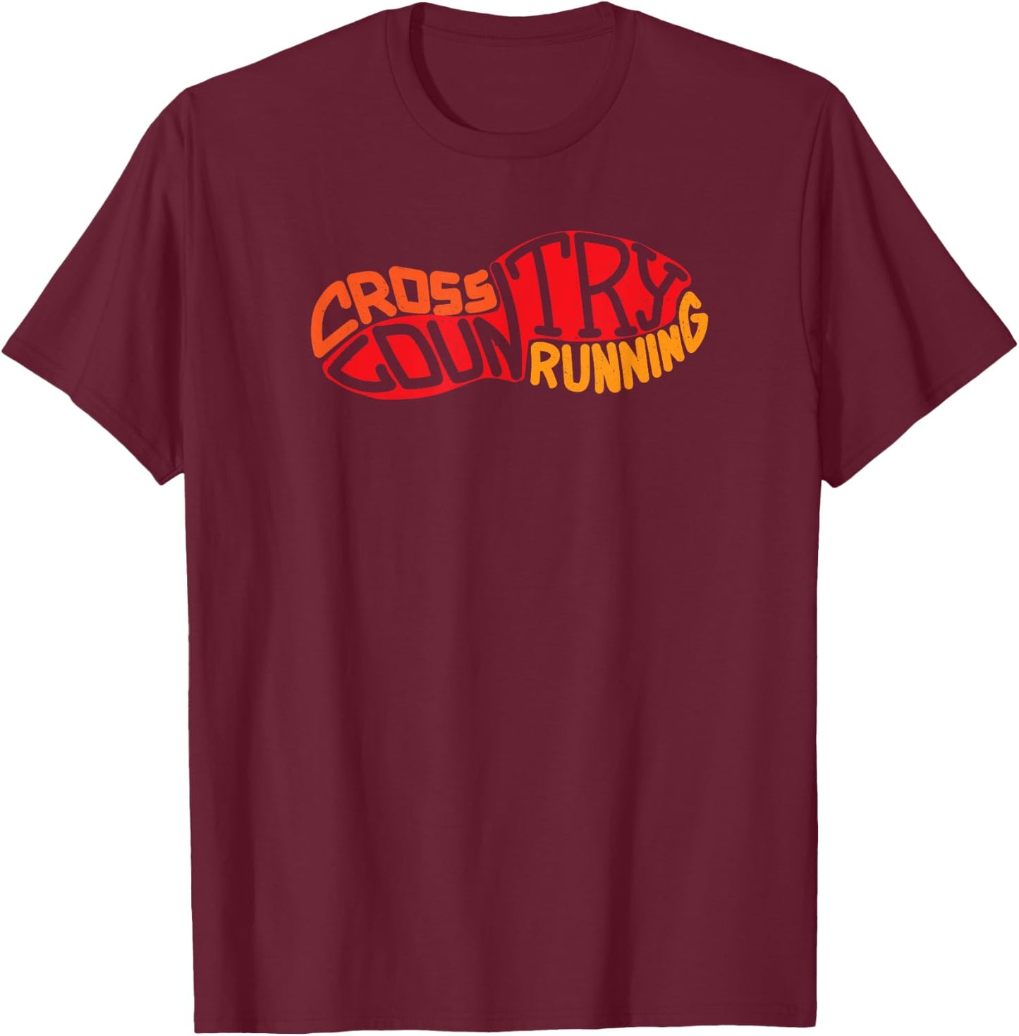 Cross Country Running Shoe Graphic Training Gear XC Runner T-Shirt - T-Shirt | Maroon