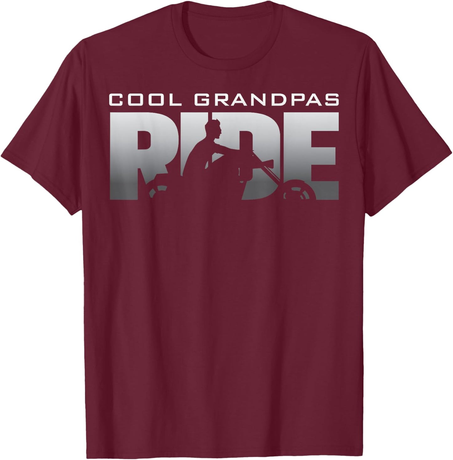 Biker Cool Grandpas Ride Motorcycles T-Shirt - T-Shirt | Maroon