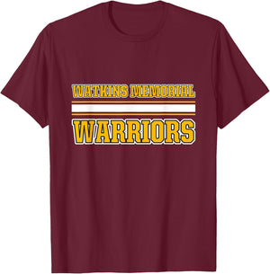 Watkins Memorial Warriors Horizontal Stripes T-Shirt - T-Shirt | Maroon