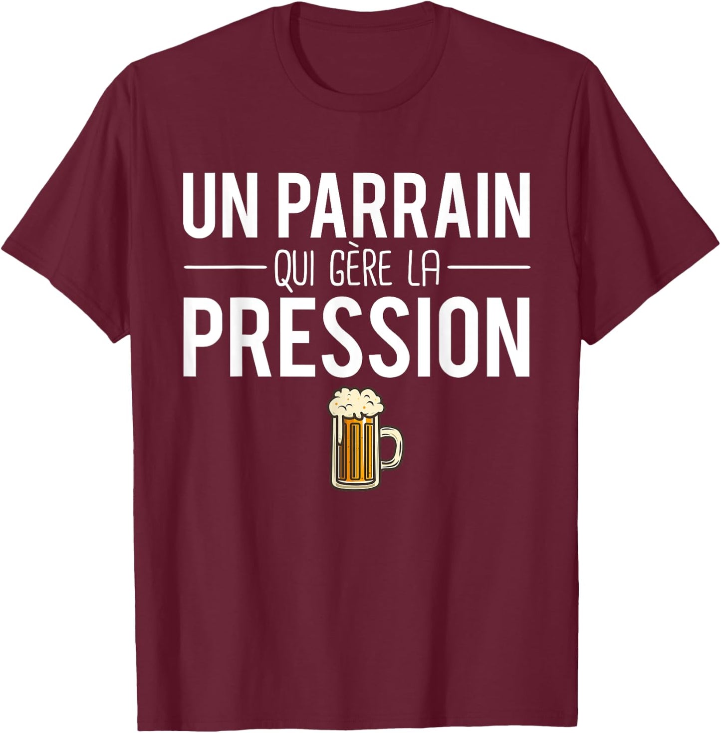 A Godfather Who Manages Pressure Joke Godfather Humor T-Shirt - T-Shirt | Maroon