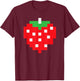 Retro Arcade Game Strawberry T-Shirt - T-Shirt | Maroon