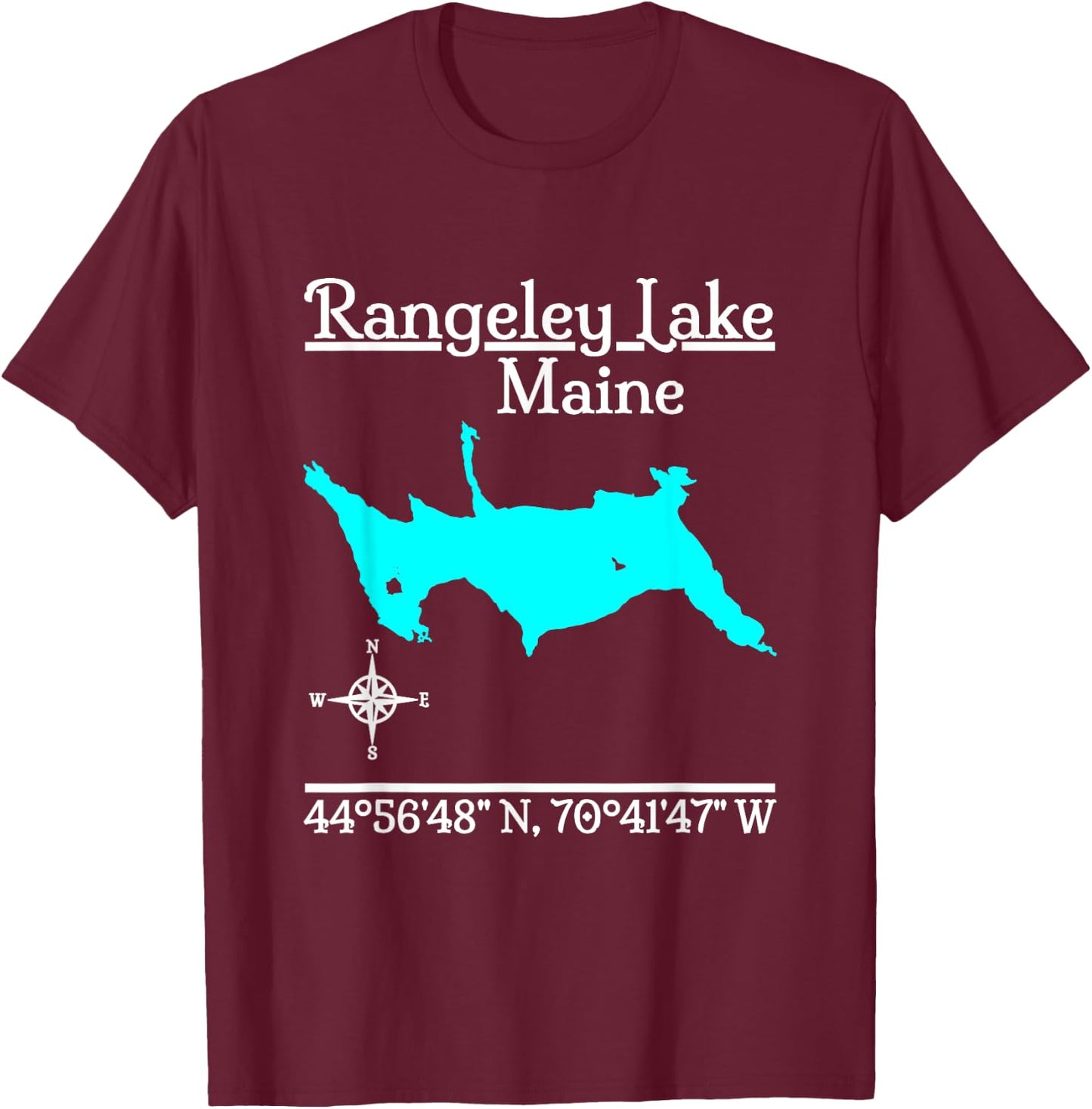 Rangeley Lake - Maine T-Shirt - T-Shirt | Maroon