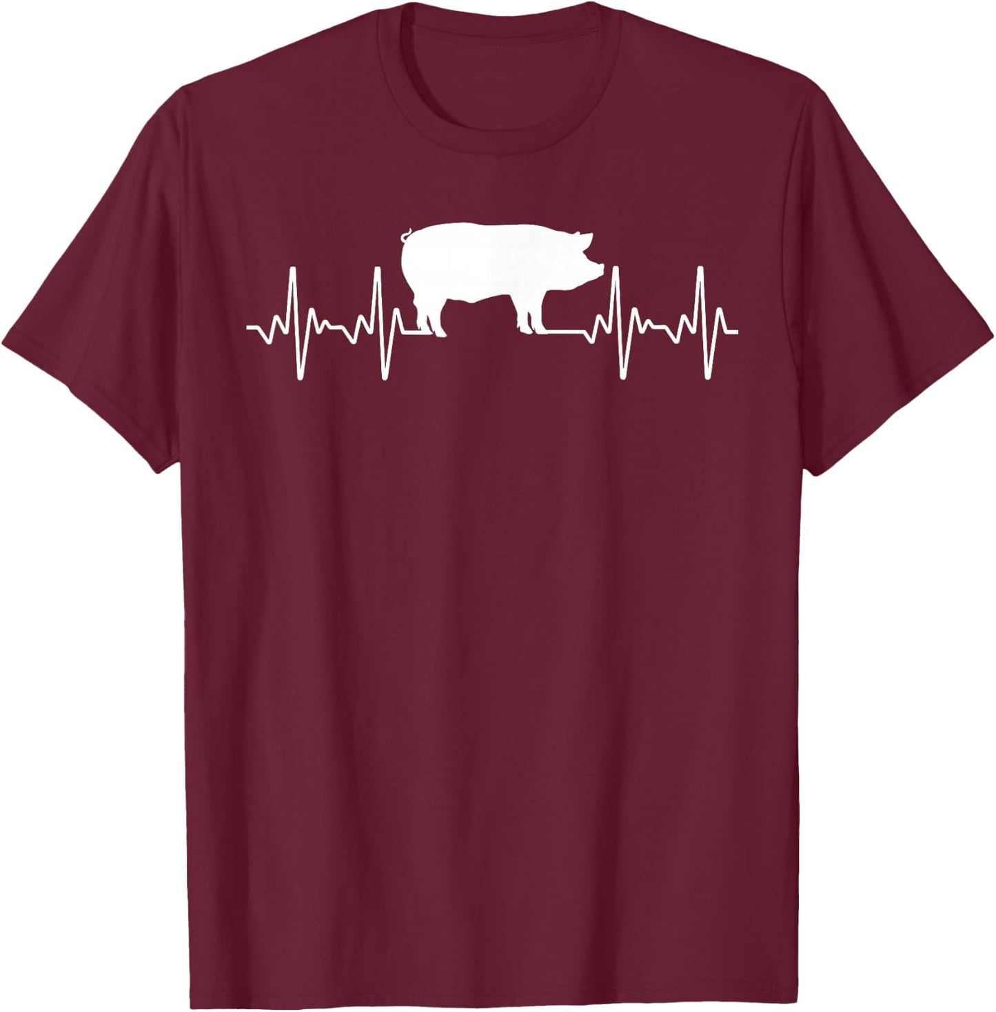 Cute Pig Design Women Kids Pig Farming Pig Lovers T-Shirt - T-Shirt | Maroon