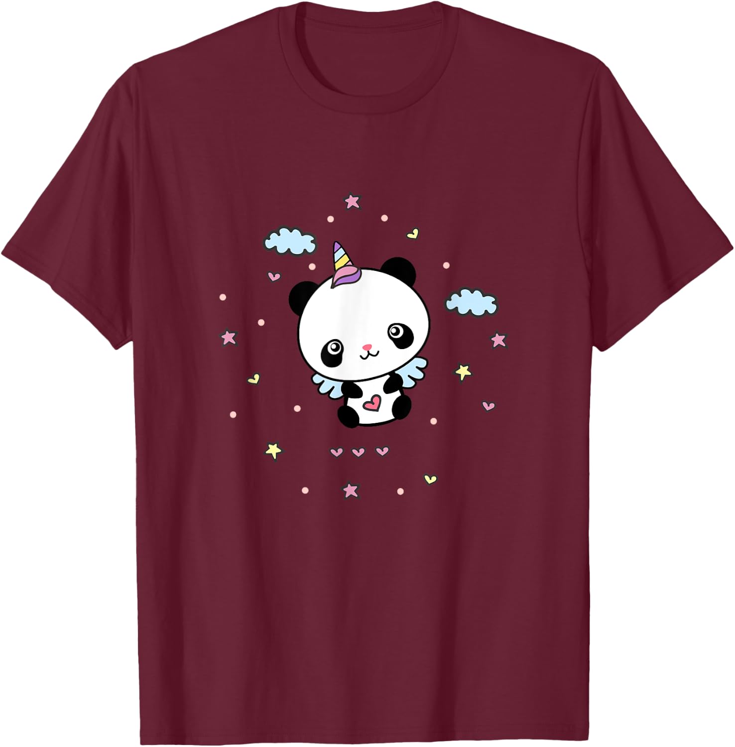 Pandicorn Unicorn Panda Pandacorn Unipanda T-Shirt - T-Shirt | Maroon
