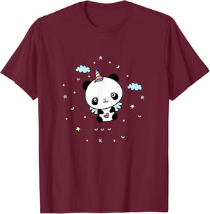 Pandicorn Unicorn Panda Pandacorn Unipanda T-Shirt - T-Shirt | Maroon