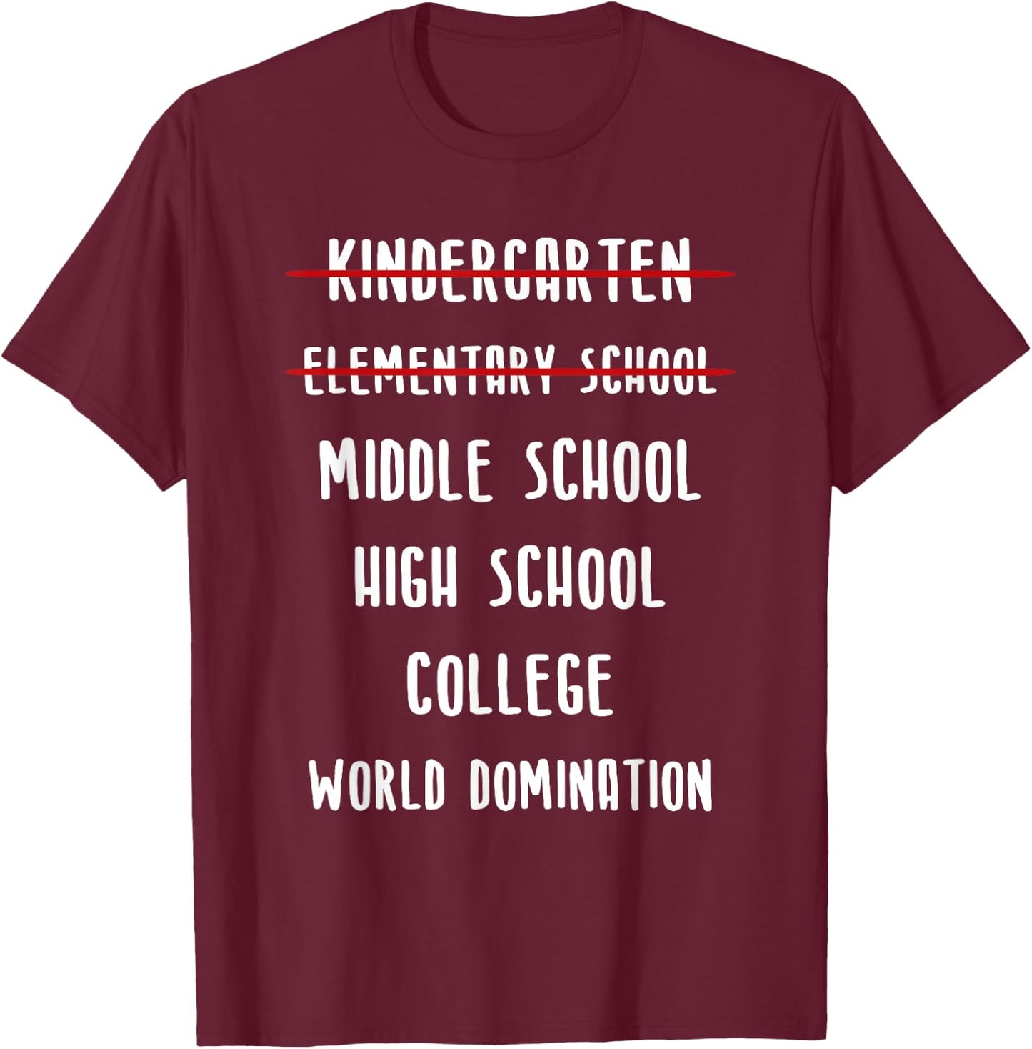 Middle School Graduation T-Shirt - T-Shirt | Maroon