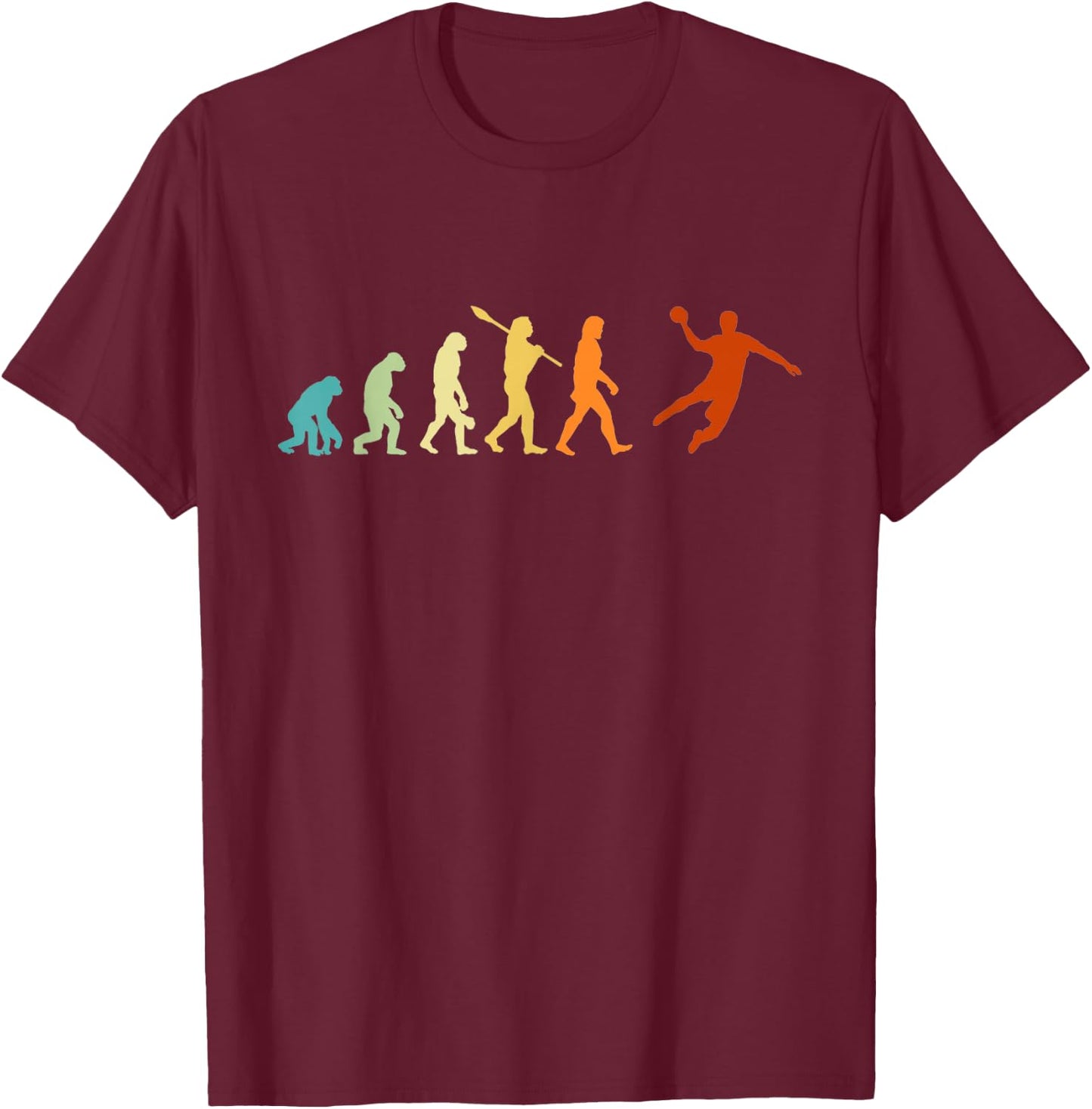 Handball Trikot Kinder Herren Junge Retro Handball Evolution T-Shirt - T-Shirt | Maroon