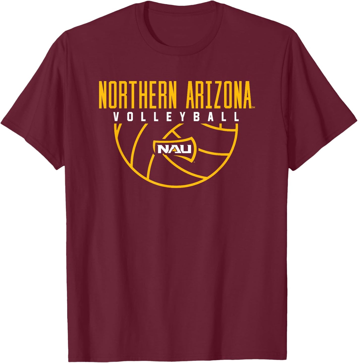 Northern Arizona NAU Lumberjacks Volleyball Arch T-Shirt - T-Shirt | Maroon