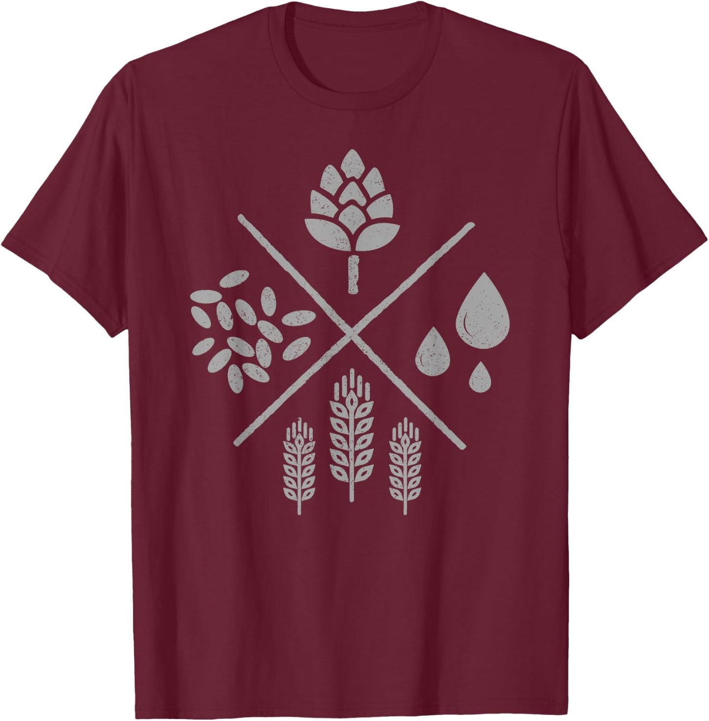 Beer Vintage Craft Beer Brewer Brewer Gift T-Shirt - T-Shirt | Maroon