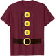 Santa, Gnome, Elf, Halloween Group Matching Costume Shirt T-Shirt - T-Shirt | Maroon