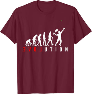 Tennis Evolution T-Shirt - T-Shirt | Maroon