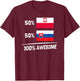 Polish Slovakian Flag Poland Slovakia Mix Heritage T-Shirt - T-Shirt | Maroon
