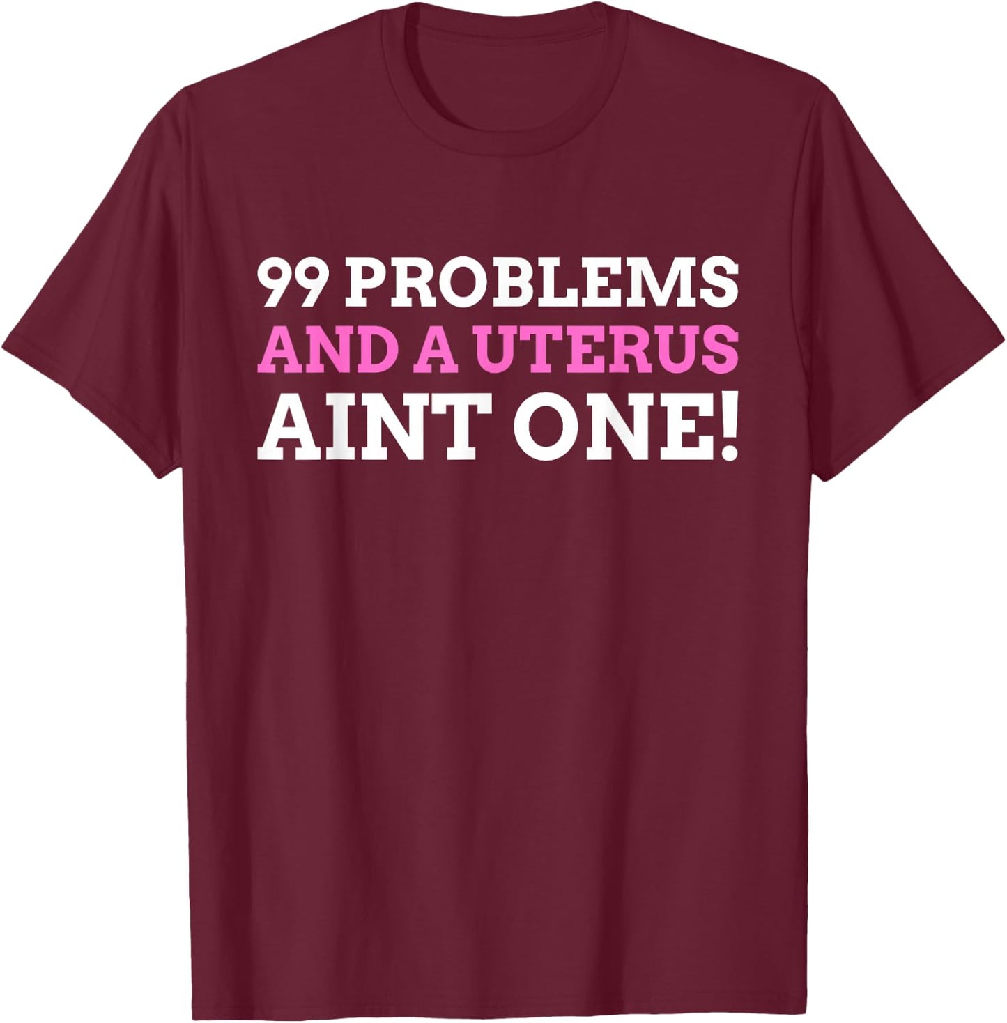 Funny Hysterectomy Gifts Endometriosis Uterus - Black, Small T-Shirt - T-Shirt | Maroon