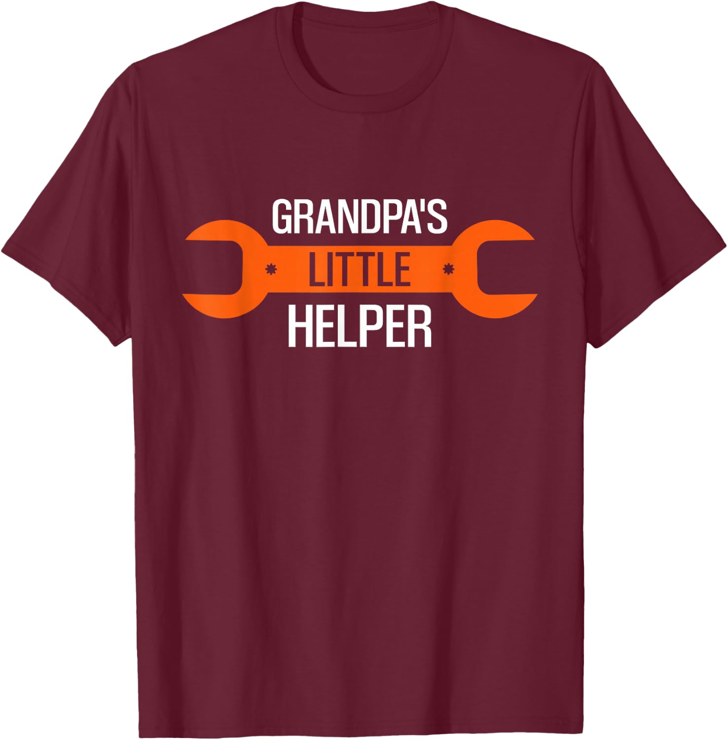 Grandpas Little Helper Mechanic Grandpa and Grandson T-Shirt - T-Shirt | Maroon